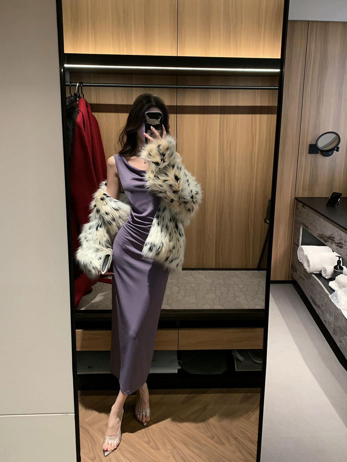 Crossbody Sleeveless Figure-Flattering Dress